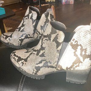 Cool Snakeskin booties